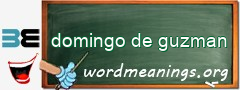 WordMeaning blackboard for domingo de guzman